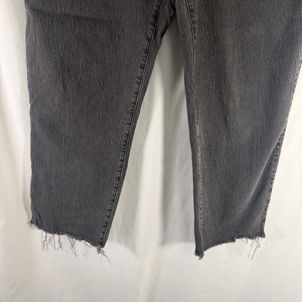 Madewell Curvy Perfect Vintage Straight Jeans Women's 32 Grey Black Wash High Ri - Picture 3 of 11